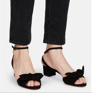 Tabitha Simmons Suede Black Eloy Sandals